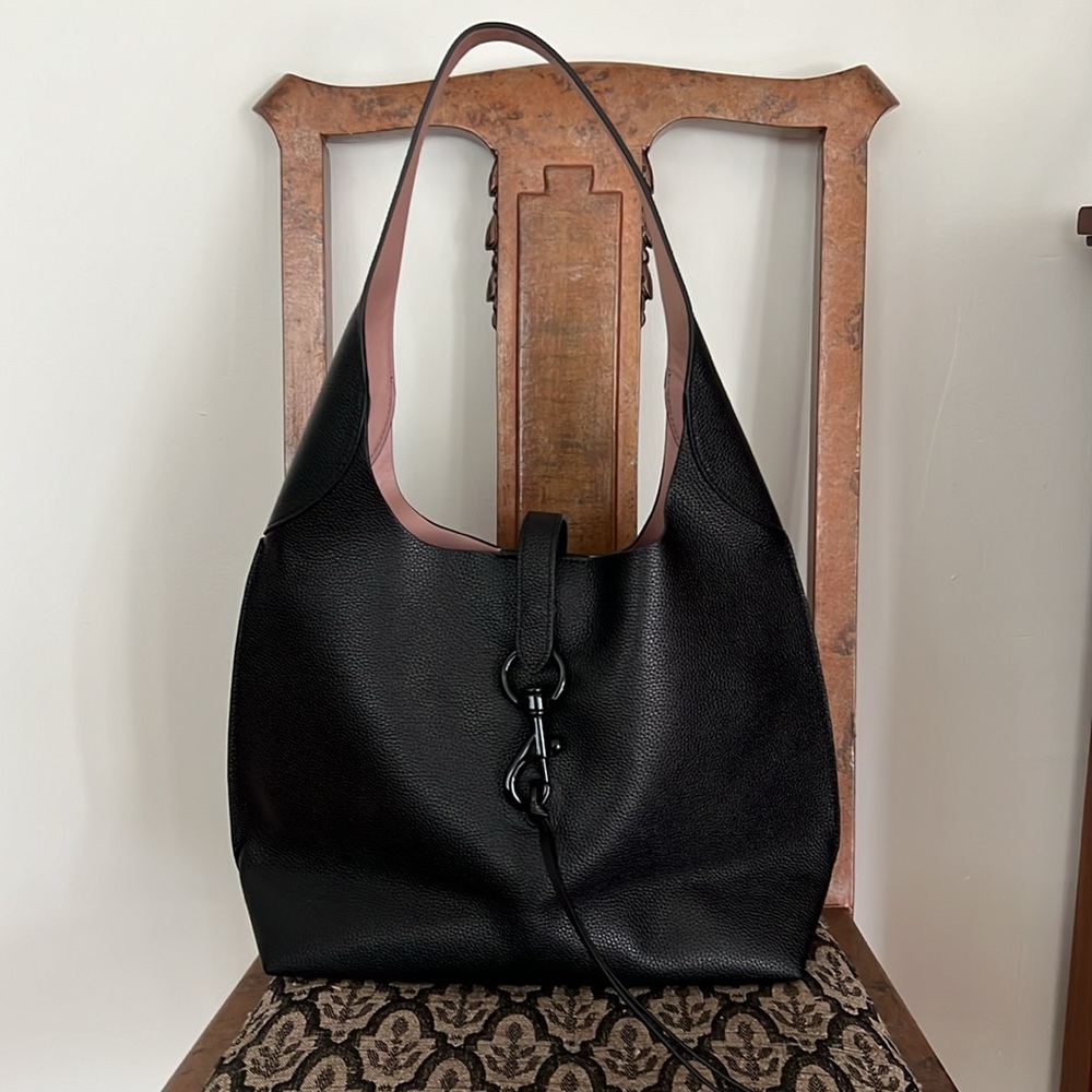 Rebecca Minkoff hobo bag. Black buttery soft leather.